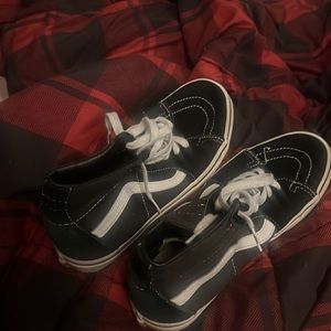 VANS black high top SK8-HI TAPERED CANVAS SHOE women’s 9 M7.5 SLIGHTLY USED